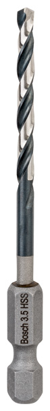 HSS Spiralbohrer mit Sechskantschaft 3,5 mm