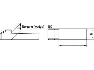 Nasenkeile DIN 6887 C45K 10 x 8 x 100 S normal