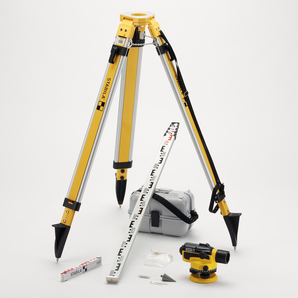 STABILA Optisches Nivellier OLS 26, 8-teiliges Set STD