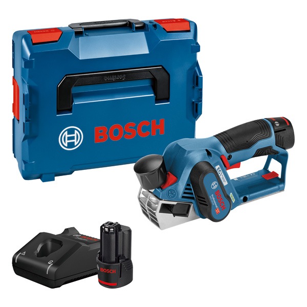 Akku-Hobel GHO 12V-20, mit 2 x 3.0 Ah Li-Ion Akku, L-BOXX