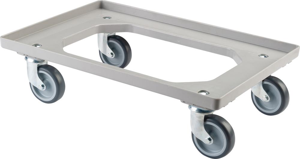 Allzweckrollersammler mit Platte TPR, Grau, TK 250kg