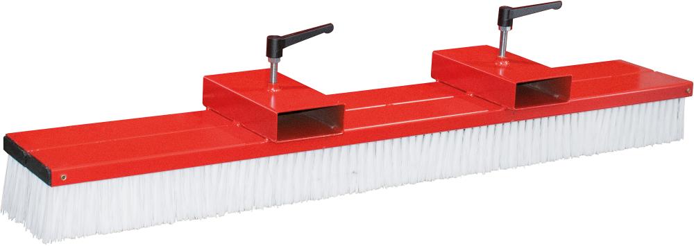 Stapler-Kehrbesen SKB-O B 2000mm, starr RAL3000 rot m. Einfahrtaschen