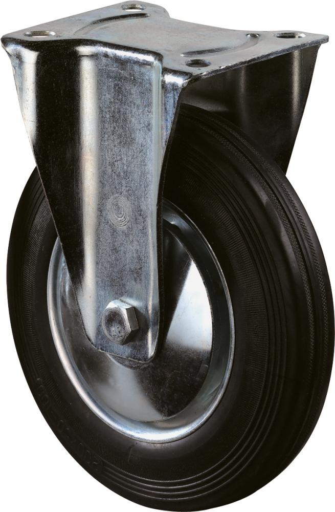 Bockrolle 100mm L410.B55 Platte,Gummi schw.,RL L410.B55.101 BS ROLLEN Bockrolle 100mm L410.B55 Platte,Gummi schw.,RL L410.B55.101 BS ROLLEN