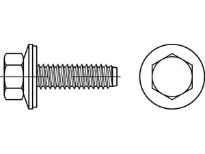Fassadenschrauben ART 88276 Fassadenschr. A 2 BZ 6,3 x 100 Neoprenscheibe 16 A 2 S normal