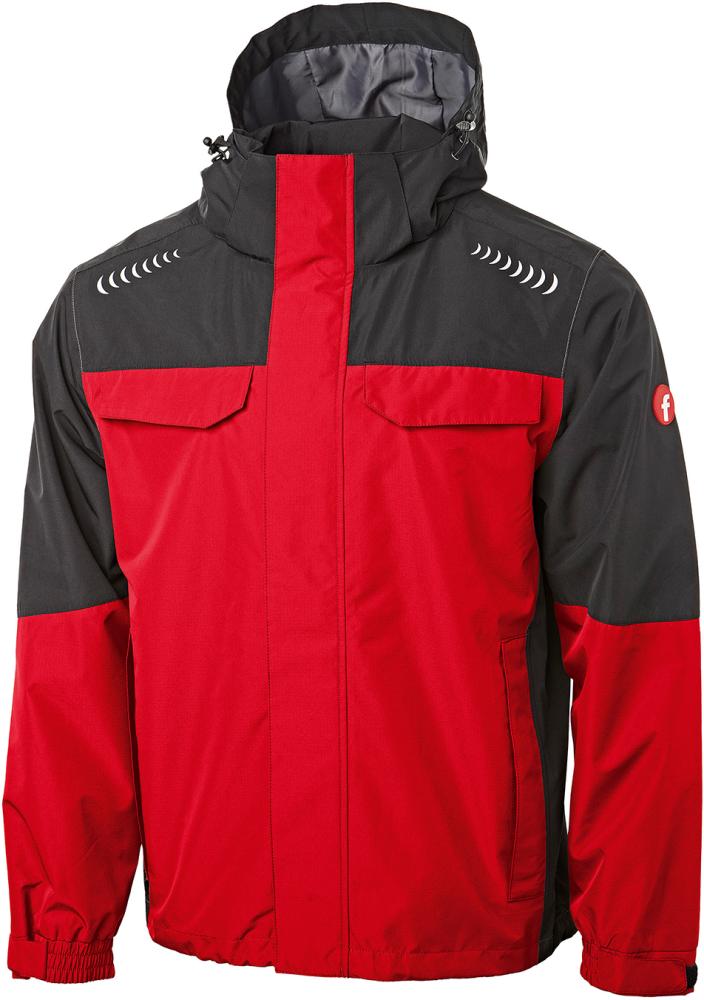Regenjacke Plus rot/schwarz Gr. 2XL Fortis Elements