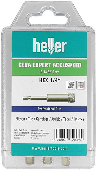 HELLER Feinsteinzeugbohrersatz Cera Expert Accuspeed ø 6/8/10mm 3-teilig