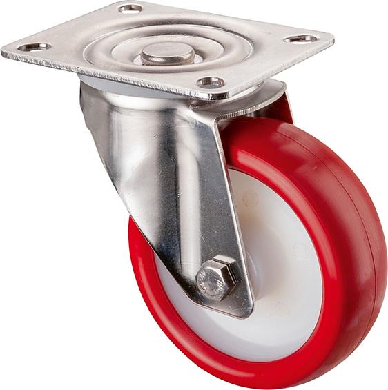 BS ROLLEN Lenkrolle H100.B26.101 ohne Feststeller Rad ø100mm 140kg edelstahl