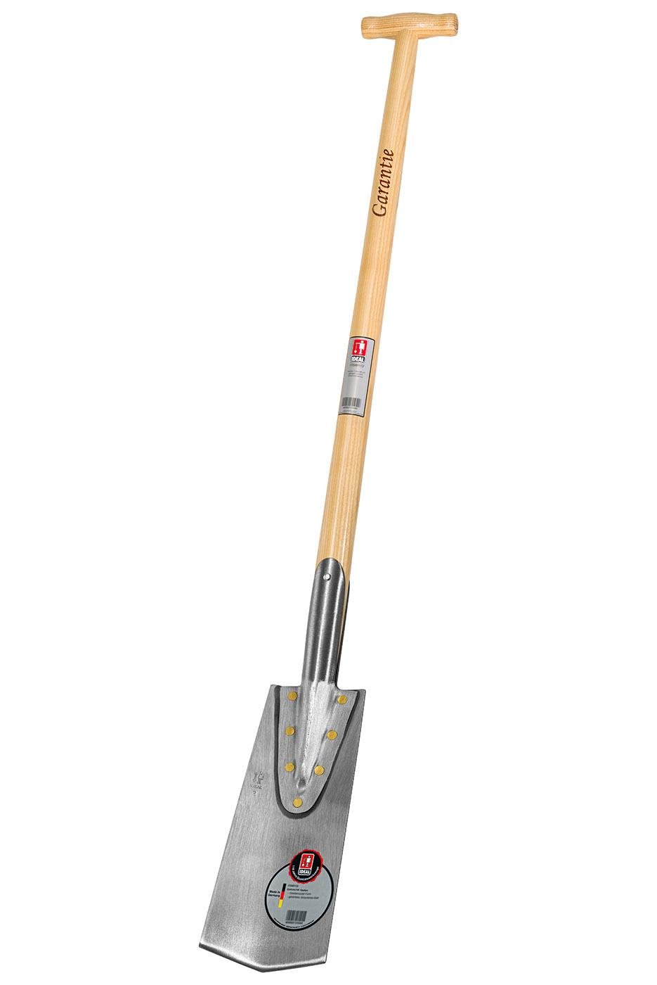 Artikelhauptbild Ideal Garantie-Spaten, Spieker Form Größe 2, poliert mit gebogenem Eschen-T-Stiel 85 cm