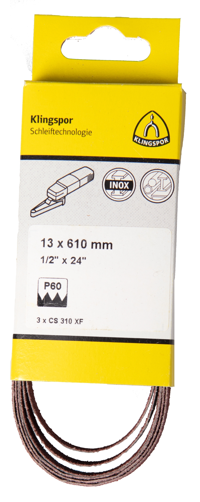 CS 310  x F Bänder, 13 x 610 mm Korn 120 F4G, SB-verpackt im Reiter