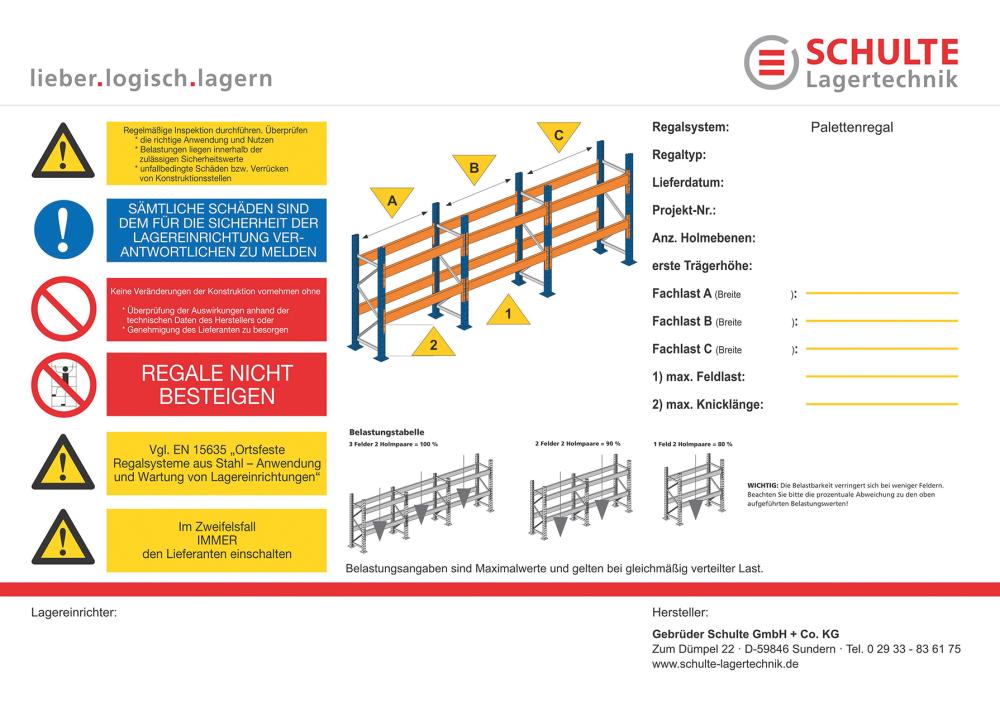 Regalbeschilderung A 3 für Außenbereich Regalbeschilderung A 3 für Außenbereich