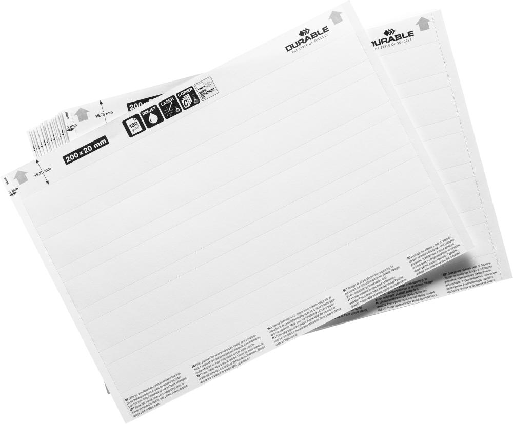 DURABLE Einsteckschilder SCANFIX B200xH17mm 10 Beutel à 20 Blatt 1000 Stück