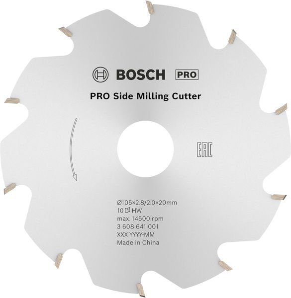 PRO Scheibenfräser, 105 x 20 x 2,8 mm, 10 Zähne