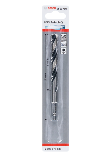 HSS PointTeQ Sechskantbohrer 10,0 mm