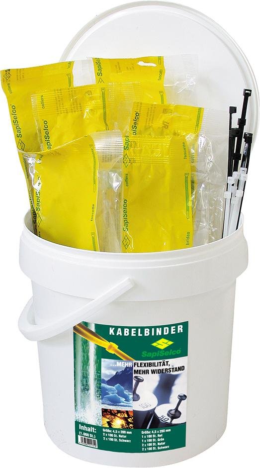 Kabelbinder-Sortiment 1000-teilig SapiSelco