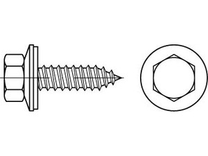 Fassadenschrauben ART 88176 Fassadenschr. A 2 A 6,5 x 100 Neoprenscheibe 16 A 2 S normal