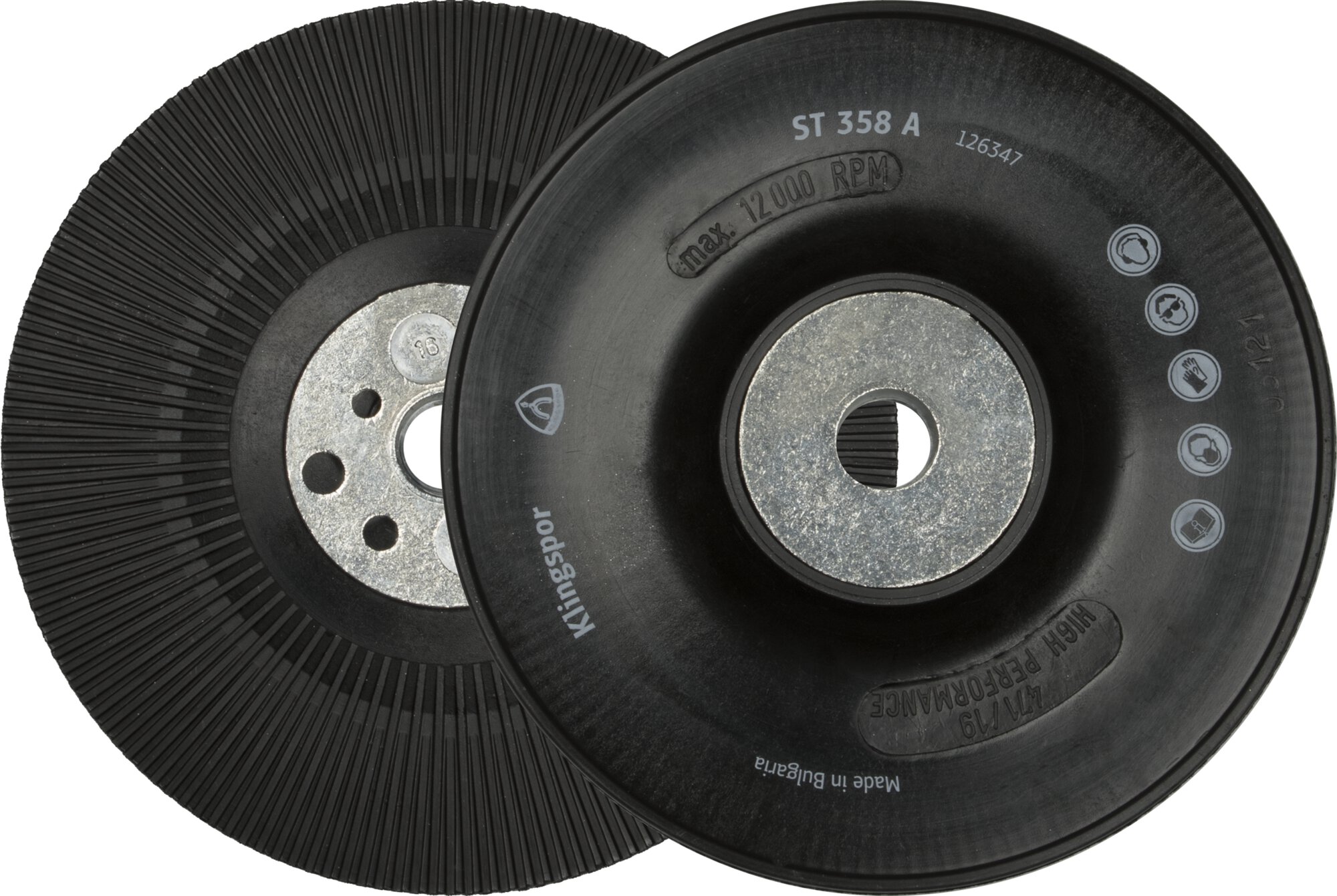 ST358A FI-Stützteller gerippt, 115 mm Gewinde M 14