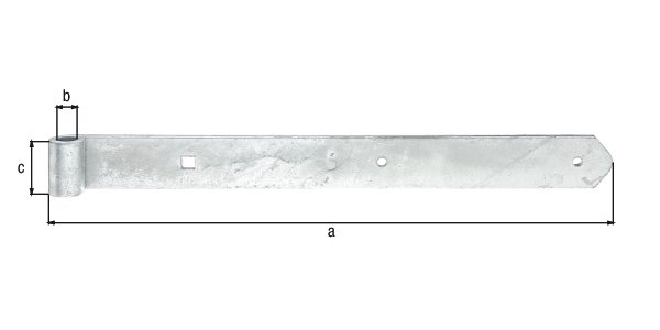 Ladenband, gerade, Abschluss abgerundet, feuerverz., LxB 400x40 mm, Rolle Ø13 mm